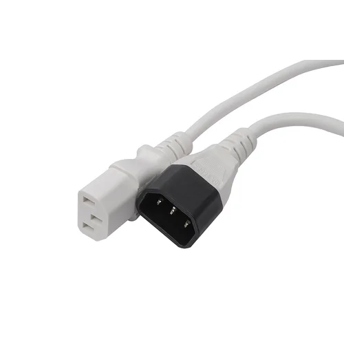 Кабель питания Cablexpert ПВС-АП 3*1,0 С13С14, 16A, белый 1,8 м